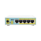 (hEX PoE LITE) RouterBoard, 5 Puertos Fast Ethernet, 4 con PoE Pasivo, 1 Puerto USB